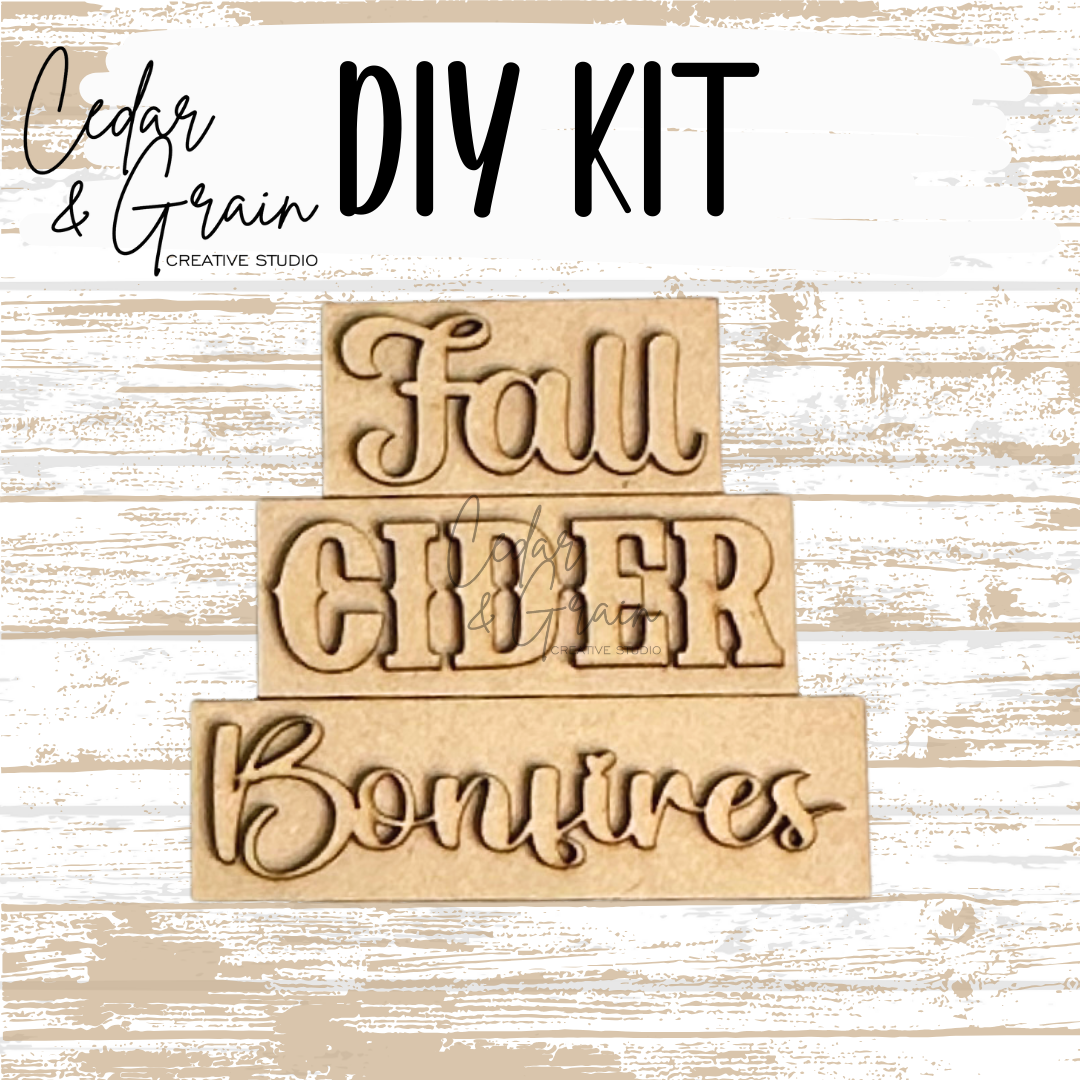 DIY Kit | Fall Word Stack