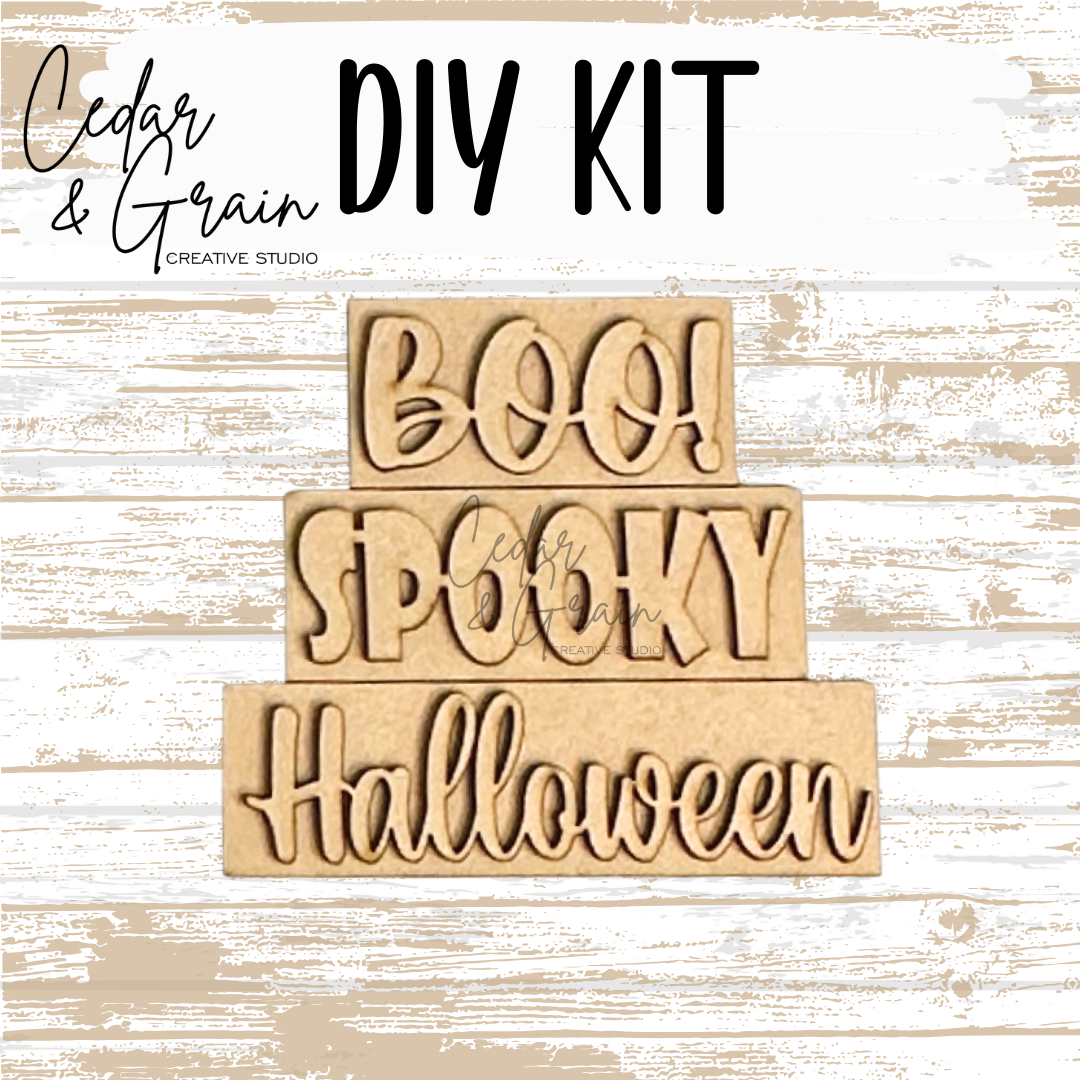 DIY Kit | Halloween Word Stack