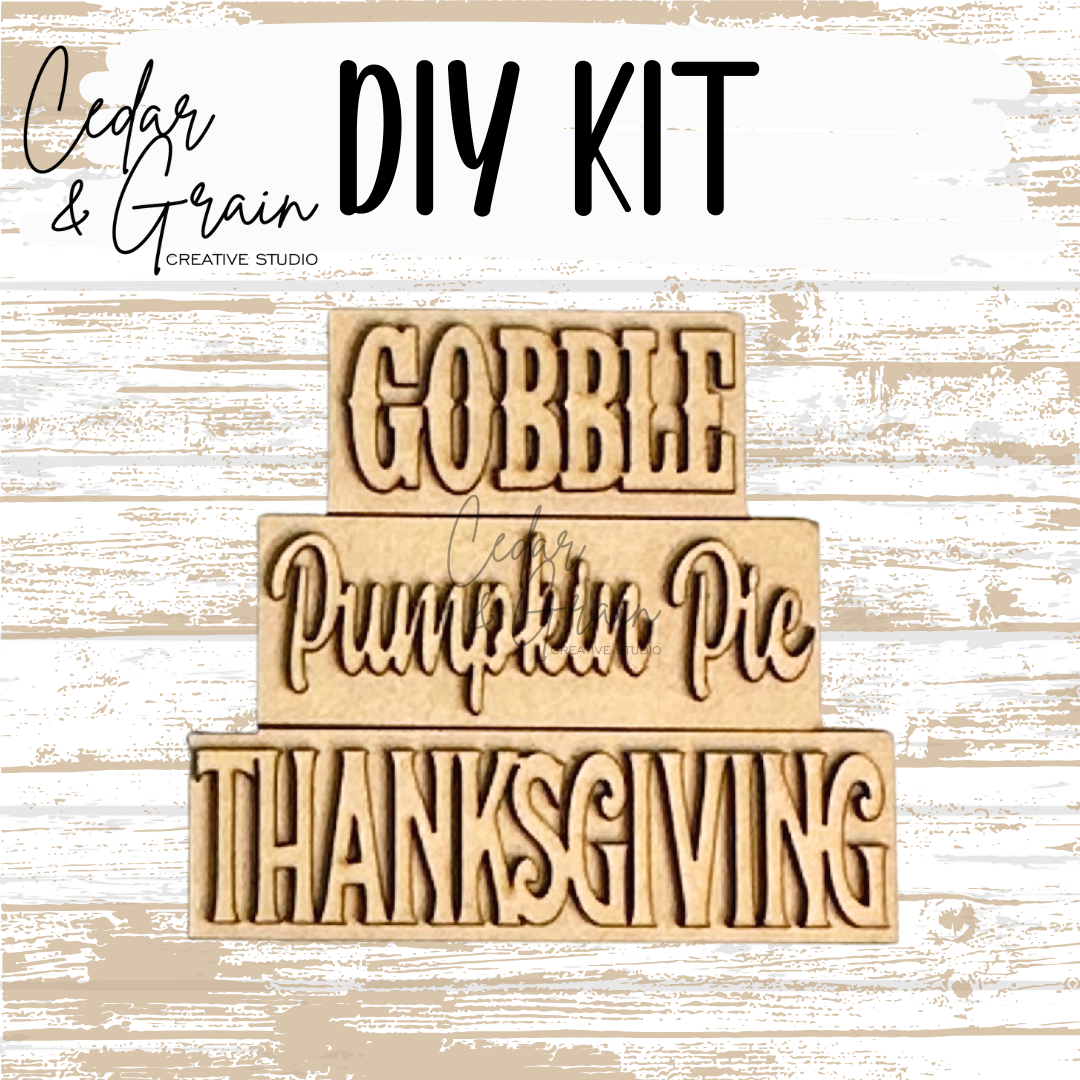 DIY Kit | Fall Word Stack