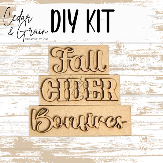 DIY Kit | Fall Word Stack