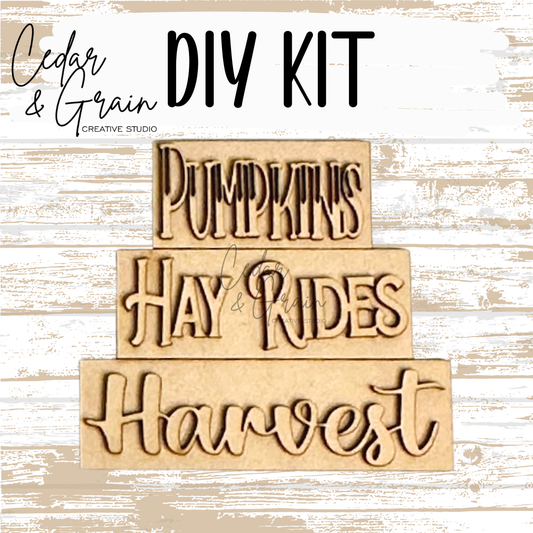 DIY Kit | Fall Word Stack